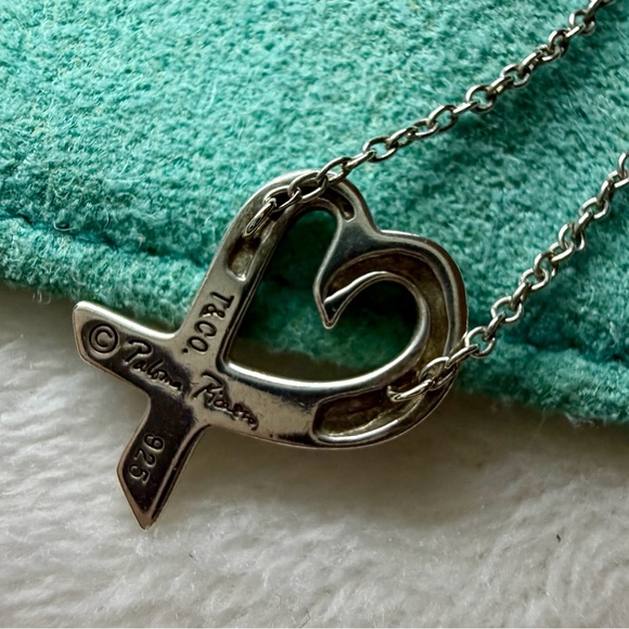 Tiffany & Co. Paloma Picasso Loving Heart 925 Silver Necklace - Picture 2 of 3